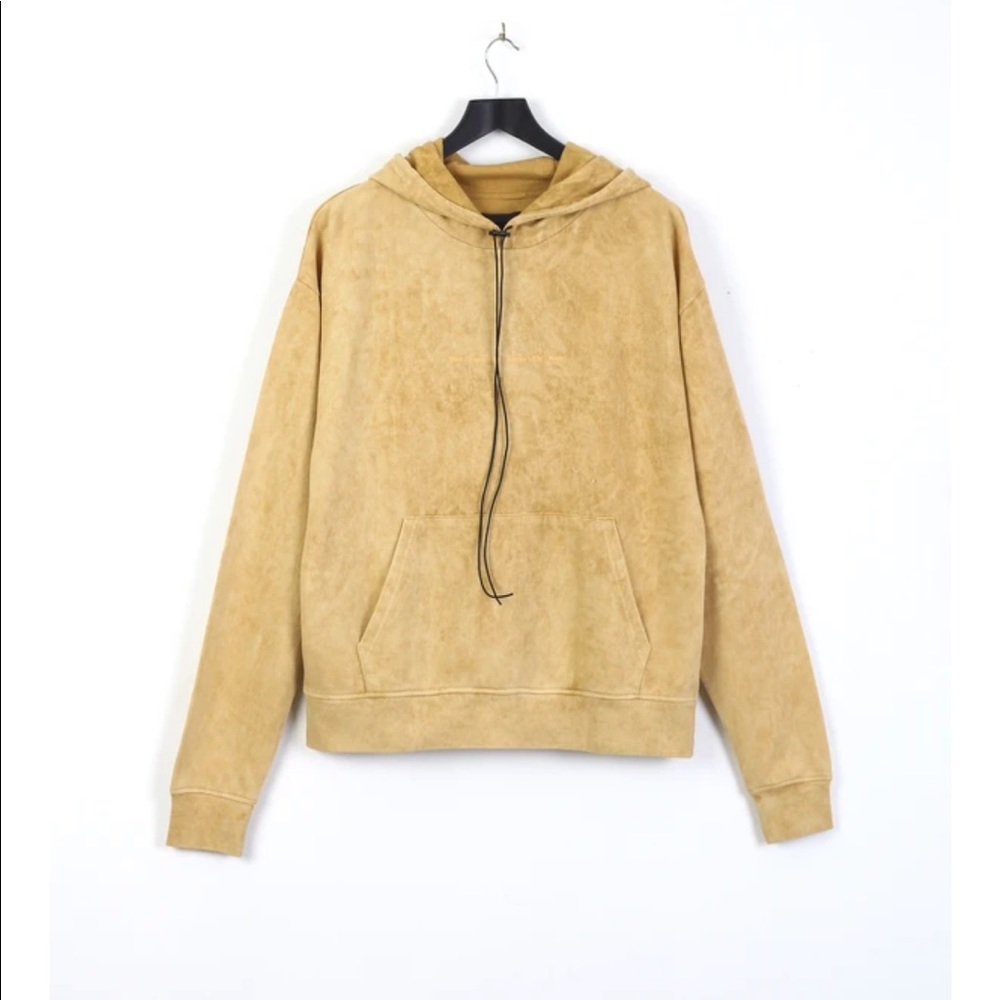 NWOT Night Addict ANGEL HOODIE - TAN ACID WASH